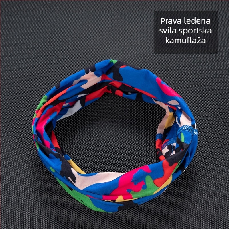 Ice Silk maska za lice s UV zaštitom za vanjske sportove, rashladni šal za glavu za ljetnu vožnju biciklom, zaštita od prašine