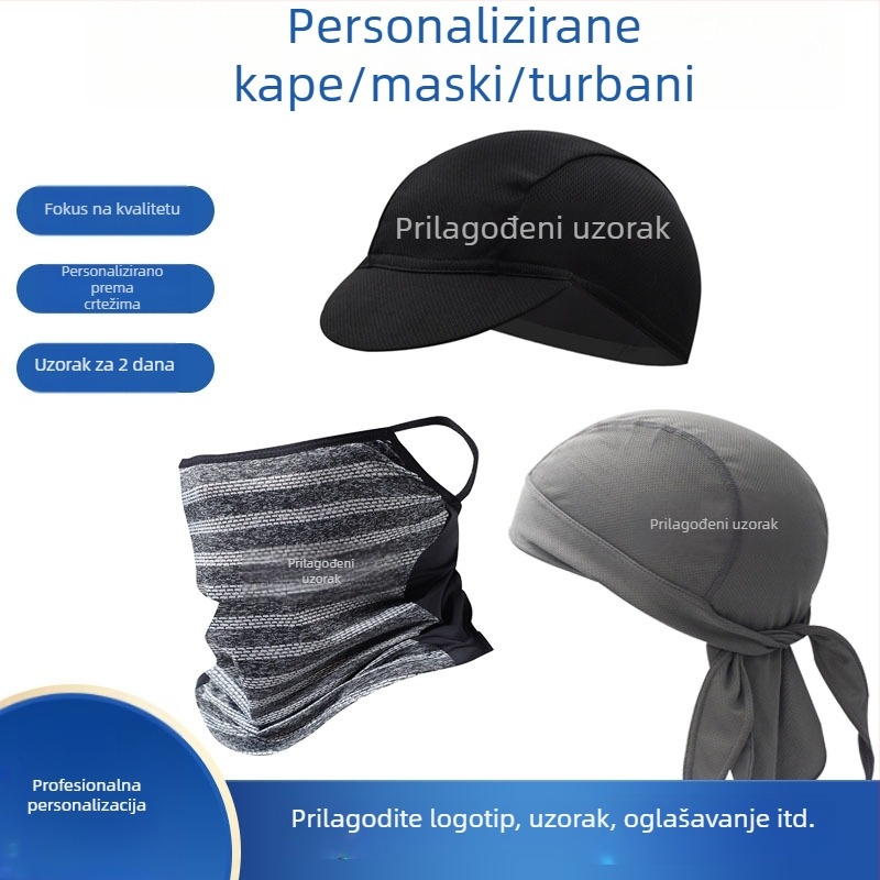 Sportska kapa-šal za glavu za outdoor, prozračni poliester, zaštita od sunca, unisex odrasli, prilagodljivo naručivanje