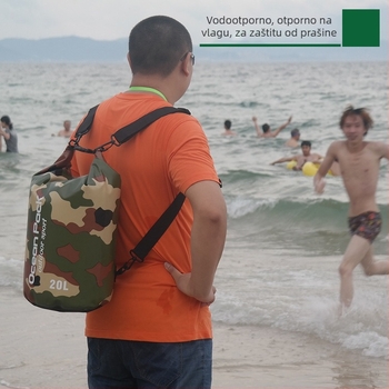 Fun Line PVC mrežasta vodootporna torba – jednostavan stil, kapacitet 2–30 L, mogućnost ispisa logotipa, idealno za plažu, kampiranje i aktivnosti na otvorenom