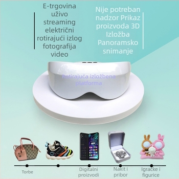 Električni rotirajući stalak za izlaganje s USB, podesivo okretanje za live streaming i snimanje videa