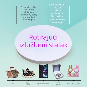 Električni rotirajući stalak za izlaganje s USB, podesivo okretanje za live streaming i snimanje videa