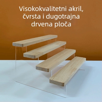 Akrilni višeslojni stalak za izložbe, dvostruki sloj, spojna konstrukcija, 2024