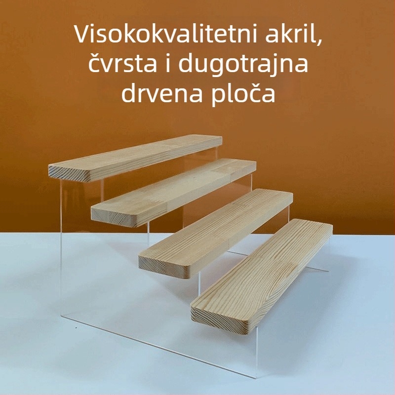 Akrilni višeslojni stalak za izložbe, dvostruki sloj, spojna konstrukcija, 2024