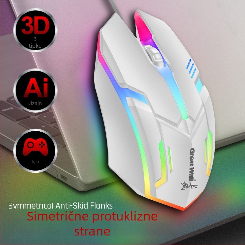 Žičana USB miš, 3 tipke, 1200dpi, kabel 1,4 m, četverostrano pomicanje