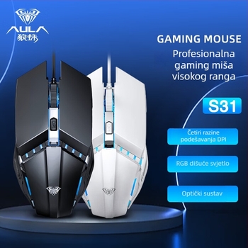 Wolf Spider S31 žični optički miš USB, 1200 DPI, 4 tipke, kabel 1,2 m