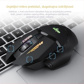 Gaming miš Q826 USB kabelski, 2400 DPI, 6 tipki, ergonomski dizajn