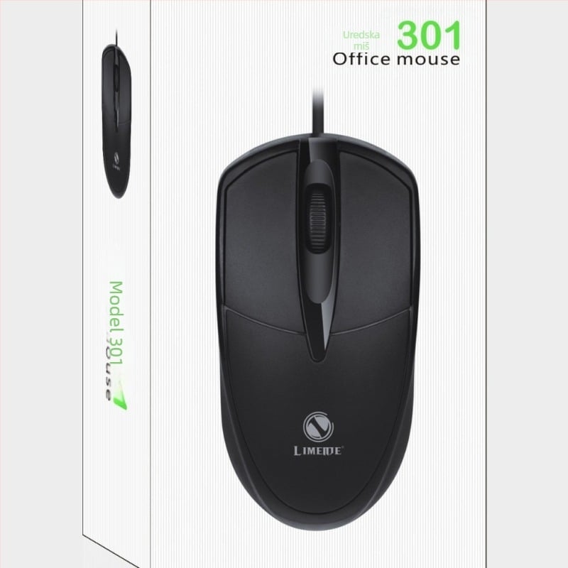 LIMEIDE Magnesium 301 žična USB optička miš, 3 tipke, za uredske i gaming potrebe