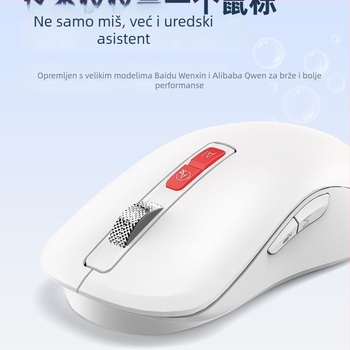 AI pametan bežični miš s 2400 DPI, 8 tipki, dvostruki način 2.4G/Bluetooth, Plug-and-Play, ergonomski