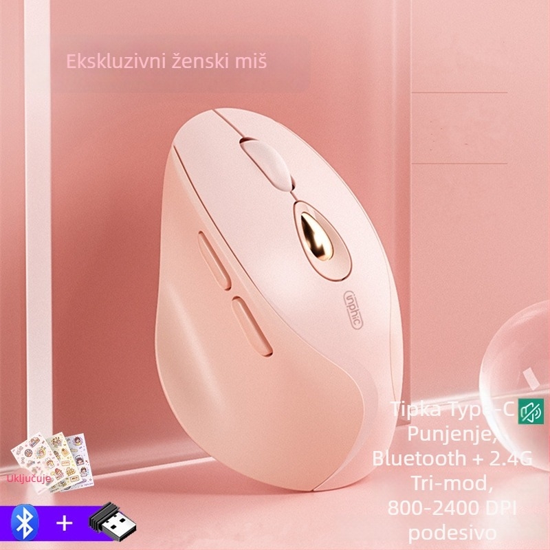 Bežična miš M8P, 1600dpi, 4 tipke, USB prijemnik, ergonomska za prijenosna računala