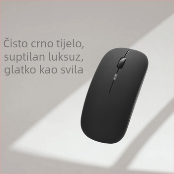 Bežična miš s dvostrukim Bluetoothom i 2.4G, tihi rad, Type-C punjenje, 4 tipke, 1600 DPI, plug-and-play, ergonomska