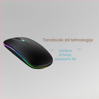 Bežična miš s dvostrukim Bluetoothom i 2.4G, tihi rad, Type-C punjenje, 4 tipke, 1600 DPI, plug-and-play, ergonomska