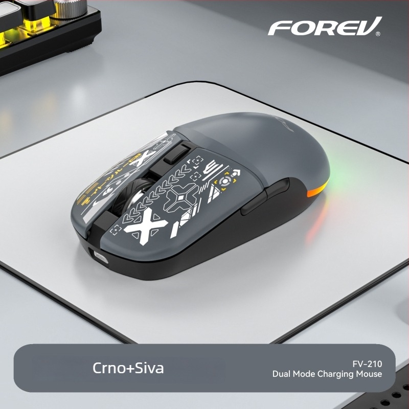 Optička miška s dvostrukim režimom Bluetooth i bežičnim 2,4 GHz, RGB osvjetljenje, ergonomski dizajn, 1600 DPI, punjenje USB-C