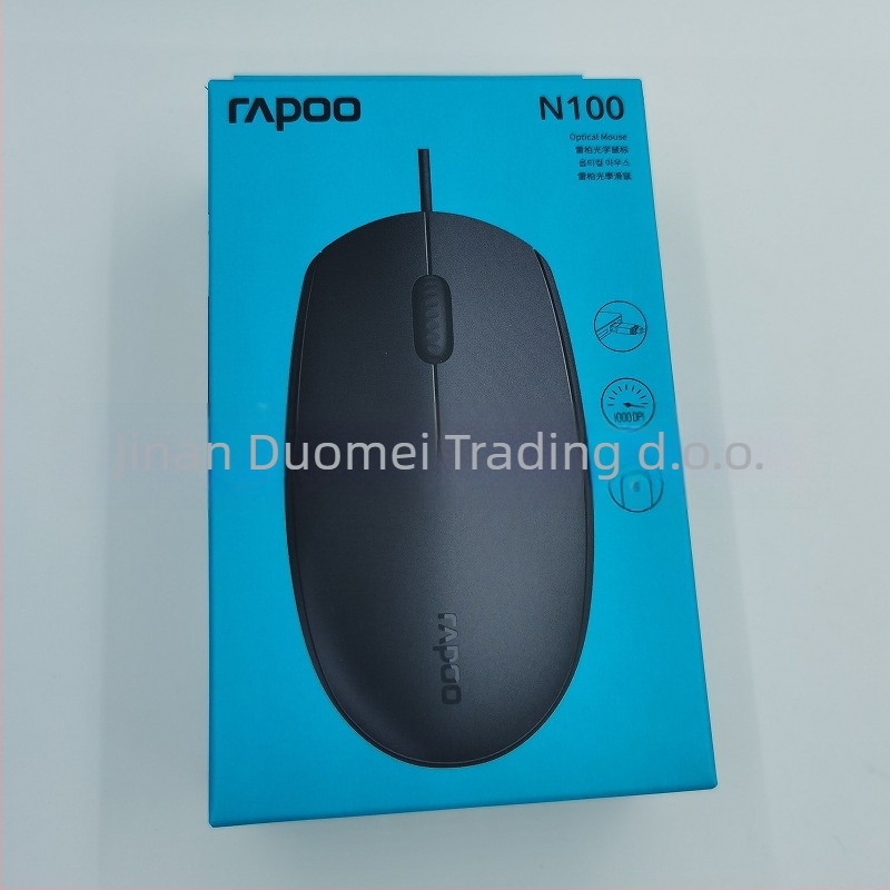 N100 žična optička miška – USB, 1000dpi, 2 tipke, ergonomska