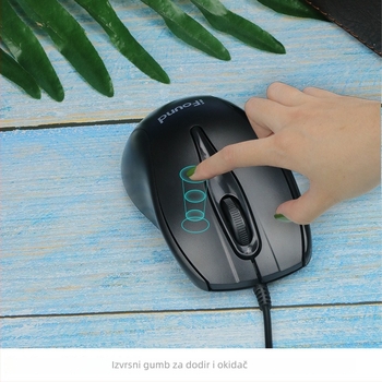 F370 optička USB miš, žična, 1000dpi, 3 tipke