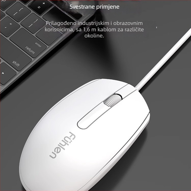 Fuller L109 žični optički miš, USB, 1600 dpi, 3 tipke, ergonomski, kabel 1 m