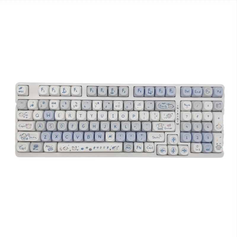 Personalizirani PBT set keycapova za mehaničku tipkovnicu, sublimacija, MOA visina, kompatibilan s 6.25U rasporedom i većinom tipkovnica