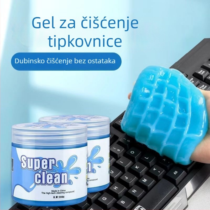 Gel za čišćenje od meke gume za auto – čišćenje zraka i tipkovnice, siguran za površine