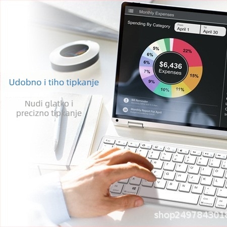 Bežična membranska tipkovnica s Type-C napajanjem za Apple/Android/Windows; uparivanje na 3 uređaja; 1 godina jamstva