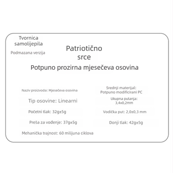 Mehanički prekidač za tipkovnicu – potpuno proziran, podmazani linearni, RGB pozadinsko osvjetljenje, žični