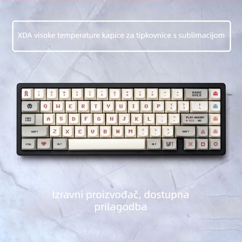 Kapsice tipki za videoigre, XDA profil, PBT materijal, sublimacija, kompatibilno s 95% tipkovnica, ergonomski