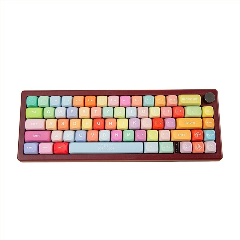 MOA Gummy Bear keycaps za mehaničku tipkovnicu - PBT, okrugli profil, potpuna petostruka sublimacija, kompatibilno s različitim rasporedima