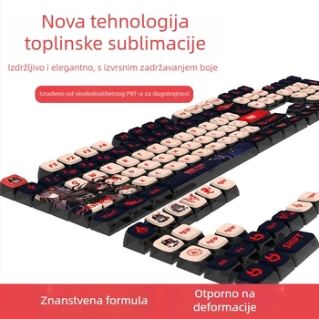 PBT kapice za mehaničke tipkovnice, SA profil, sublimacijska tehnologija, četiri strane prozirne