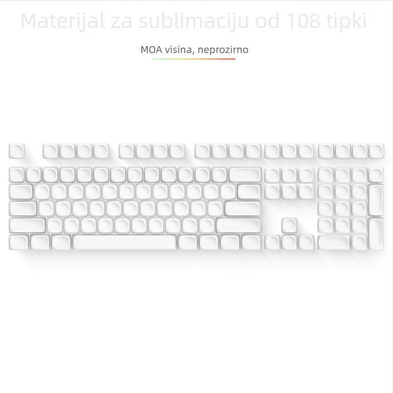 Moa Visoki Poklop Tipki – Sublimacijski Prazan Materijal, Ubrizgavanje, PBT, Skup 132 Tipki, Univerzalna Krížna Otvori