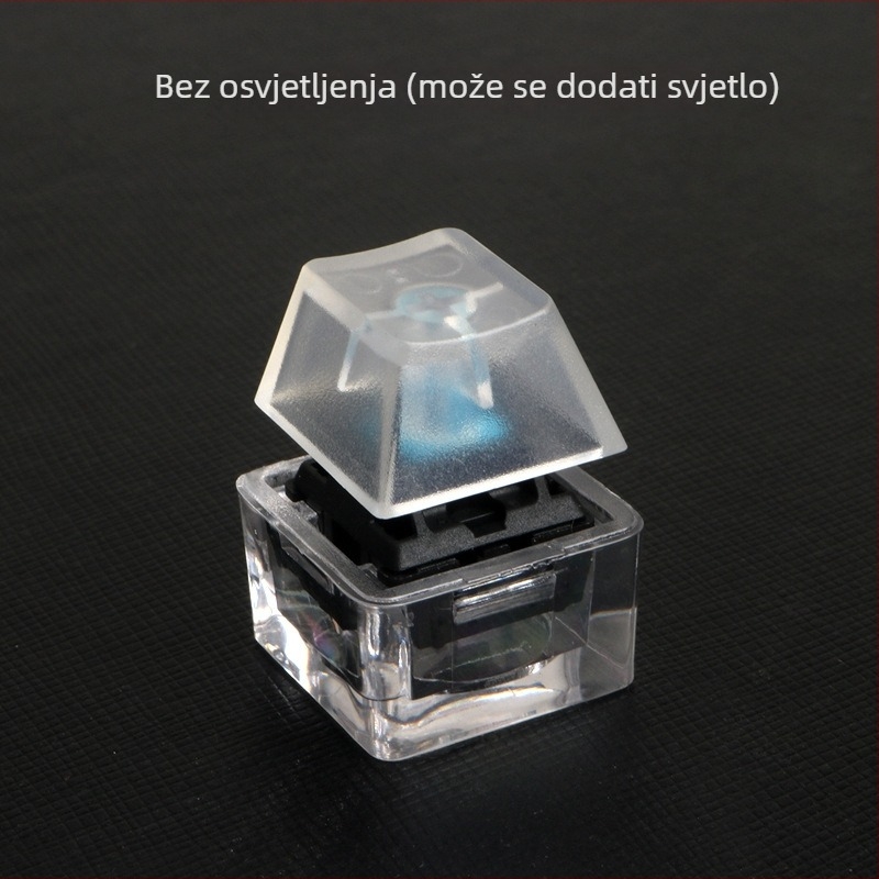JKDK tester prekidača mehaničke tipkovnice s prozirnim Sugar Cube privjeskom za ključeve, žično povezivanje, podrška prilagodbi