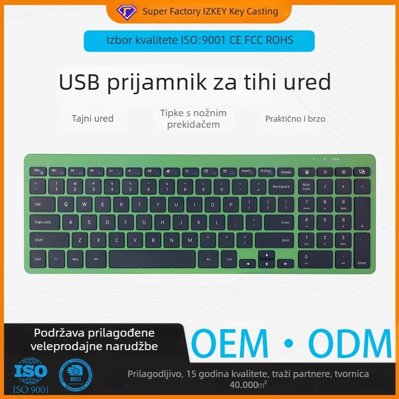 Bluetooth tipkovnica, 111 tipki, model B085, bežična