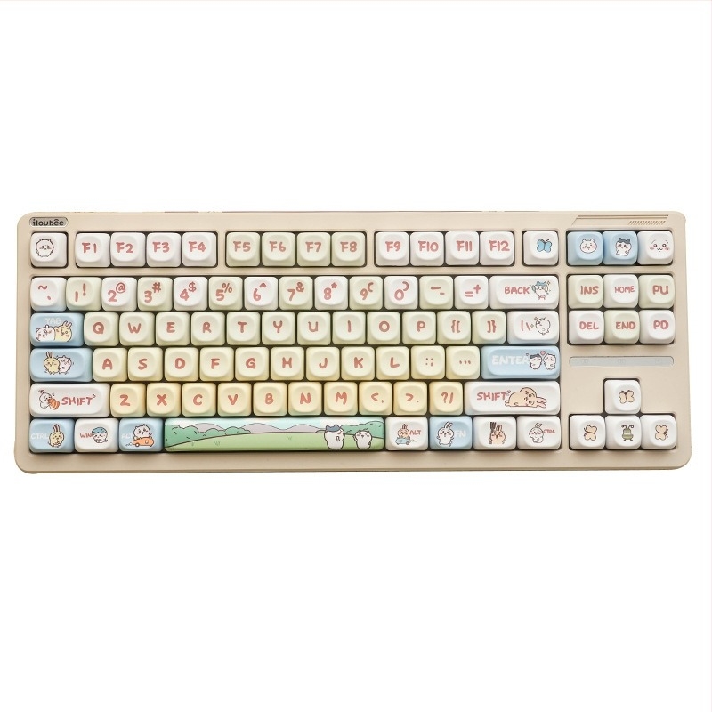 Usachi Xiaoba PBT 8-ključni set kapica za tipkovnicu, XDA profil, sublimacijsko ispisivanje, kompatibilno s 99% mehaničkih tipkovnica