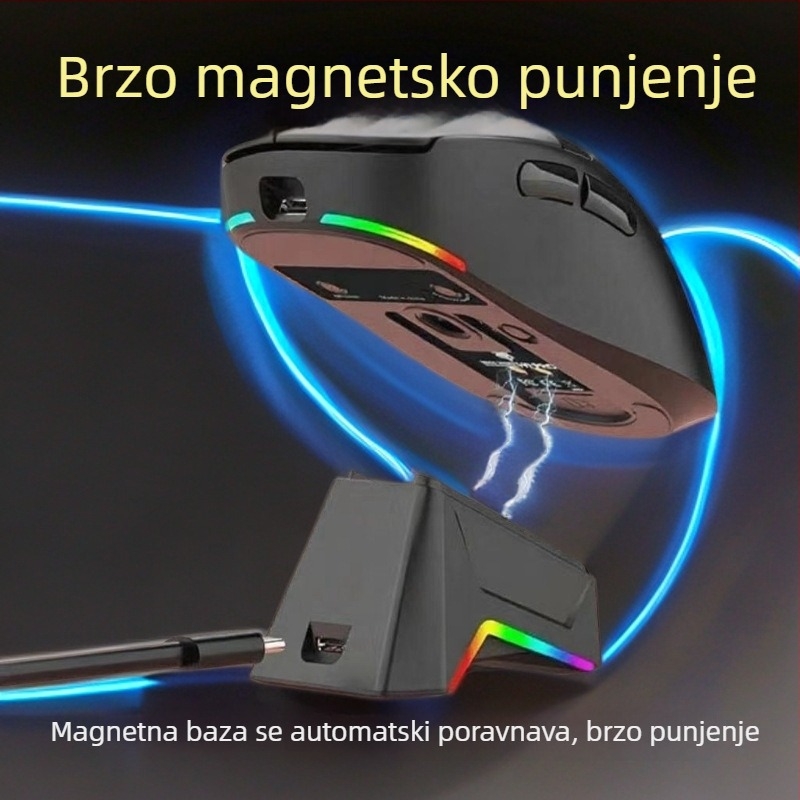 Logitech bežična miša magnetska baza za punjenje – univerzalni dok za G Pro Wireless, G502X, G903 (generacije 1–4) – žično spojenje