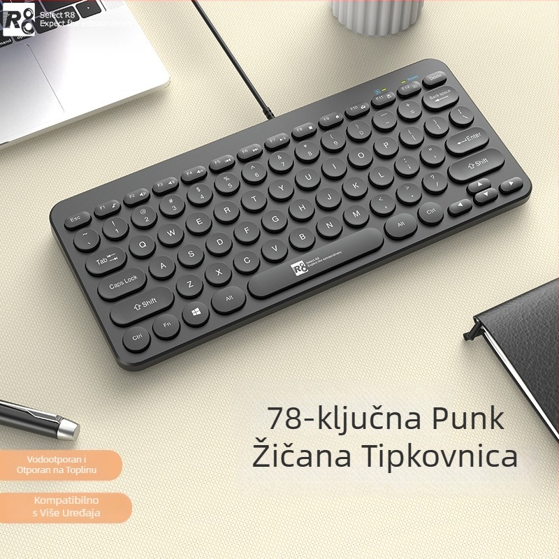R8 žično USB tipkovnica s 78 tipkama (Model 1813)