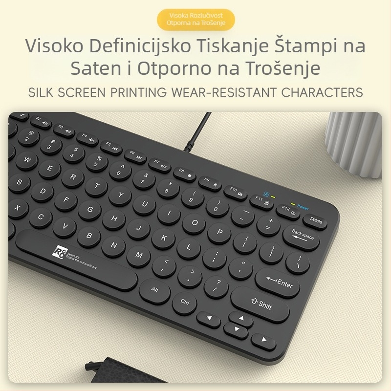 R8 žično USB tipkovnica s 78 tipkama (Model 1813)