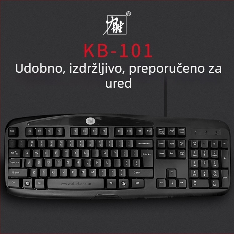 Lisheng KB-101A gaming tipkovnica, žičano USB/PS2 sučelje, vodootporna, bez pozadinskog osvjetljenja