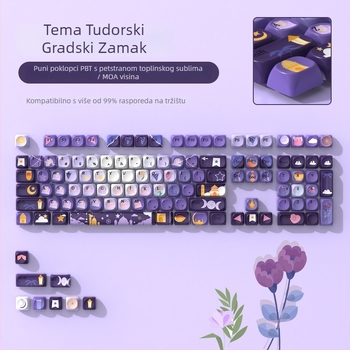 Moa keycap - Dream Castle boxed, PBT sublimacija, personalizirani keycap za univerzalne mehaničke tipkovnice