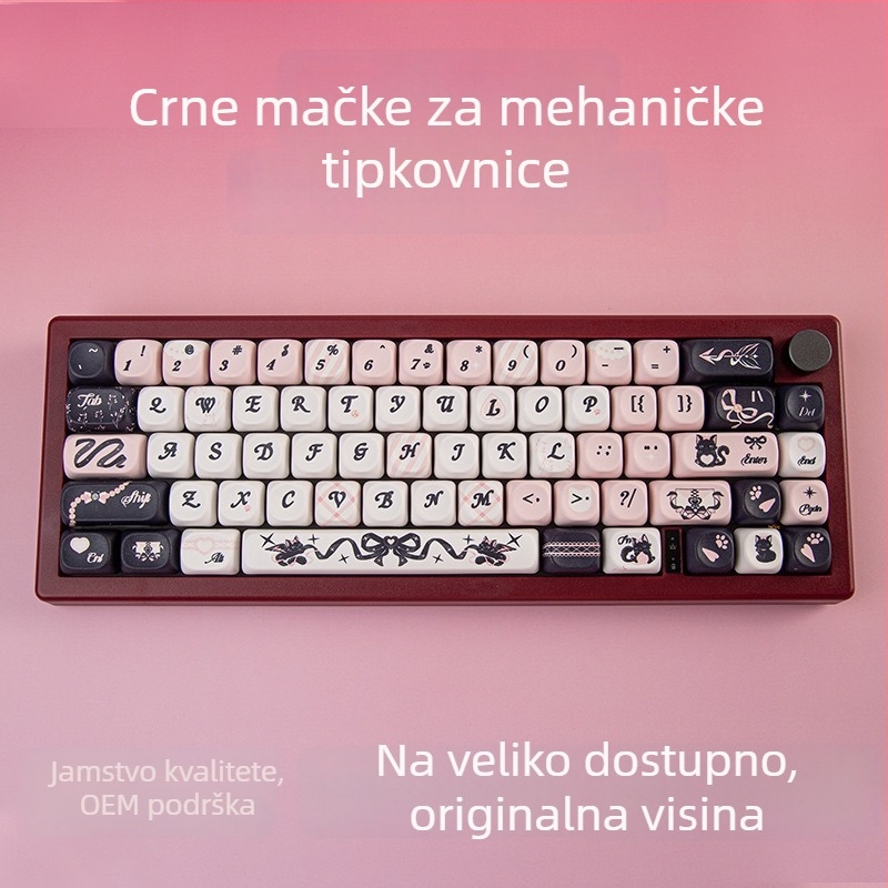 Kape za mehaničku tipkovnicu s potpunom petostrukom sublimacijom, MOA profil, kompatibilne s magnetskom osovinom i tipovima osovina: križna, kutna, kutija, za modele 60–108