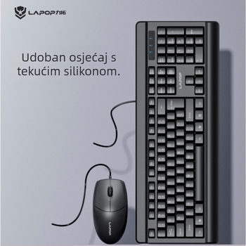 Rio tinto Žični set tipkovnice i miša — USB tipkovnica, USB miš, optički senzor