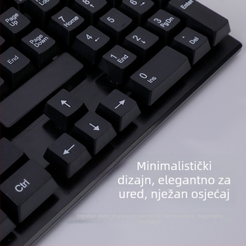 HK8200 Bežični set tipkovnice i miša - USB tipkovnica, USB miš, 1600dpi, ergonomski, vodootporan