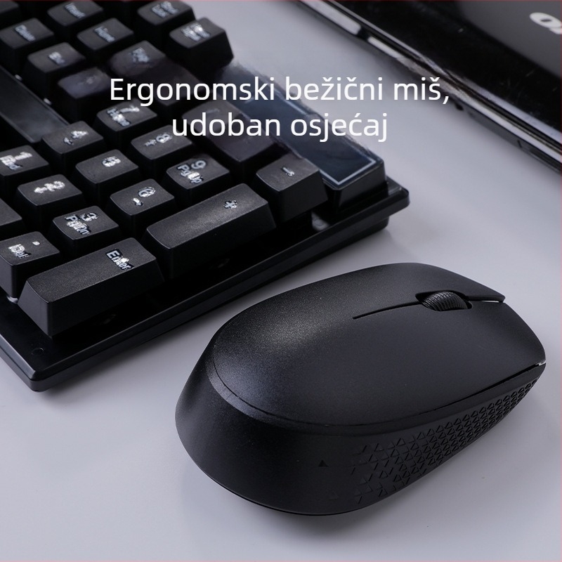 HK8200 Bežični set tipkovnice i miša - USB tipkovnica, USB miš, 1600dpi, ergonomski, vodootporan