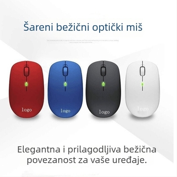 WM126 Bežična miš, USB 2.4GHz, optički senzor 1000dpi, 3 tipke, četverostruki kotačić