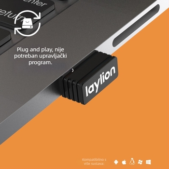 Laylion MJ523S USB 2.0 Crni Mouse Jiggler – Automatsko pomicanje kursora za buđenje računala