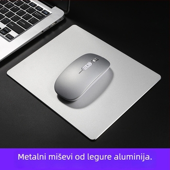 Dvostruka metalna podloga za miš od aluminijske legure, 220×180×2 mm, uredska veličina