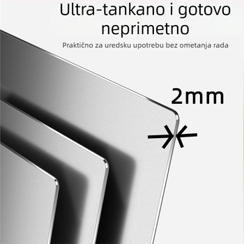 Metron MP200 Metalna podložnica za miš za igre i ured – stolna podloga, protuklizna, strojna obrada, tisak logotipa