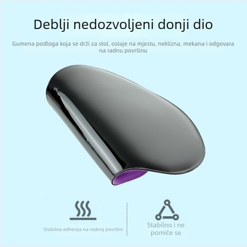 Silikonska podloga za miš s naslonom za zglob, protuklizna memorijska pjena, 190×230 mm, jednostrana, prilagodljiv logotip, za ured