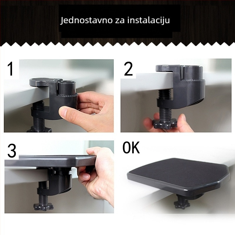 Podloga za stol s osloncem za lakat, plastična, injekcijsko oblikovanje, Model MB001