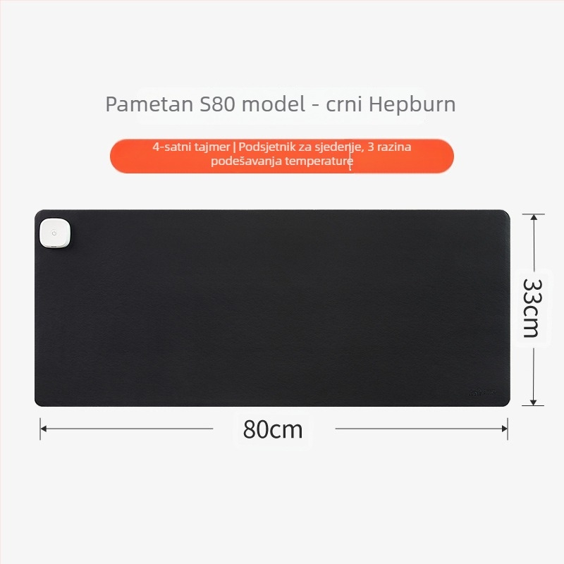 Xinke grijnačka za stol s napajanjem iz utičnice, 220V, 80W, električni membranski način grijanja, PVC kućište, inteligentna kontrola temperature