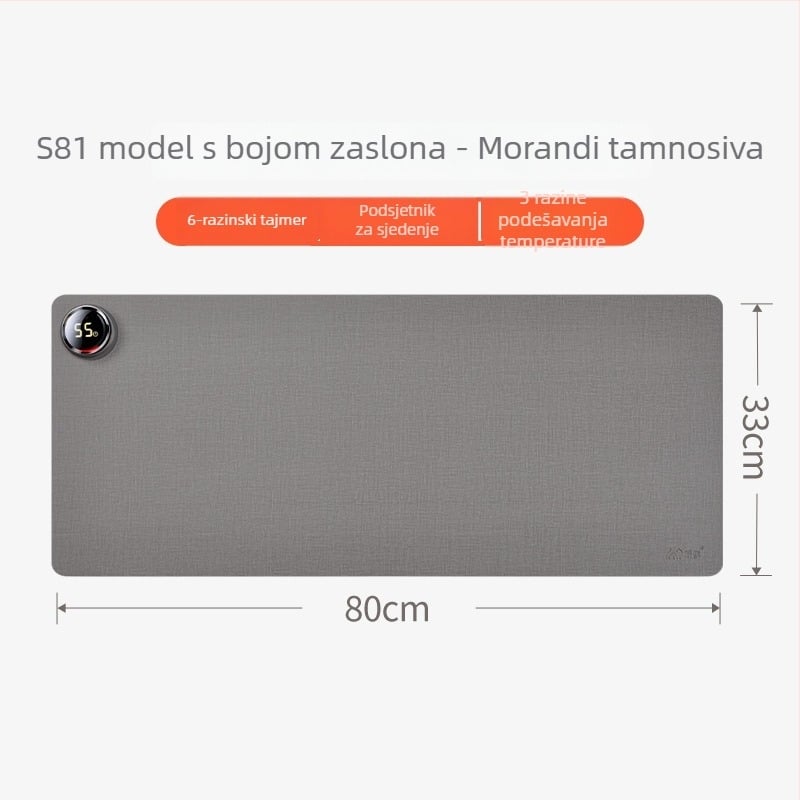 Xinke grijnačka za stol s napajanjem iz utičnice, 220V, 80W, električni membranski način grijanja, PVC kućište, inteligentna kontrola temperature