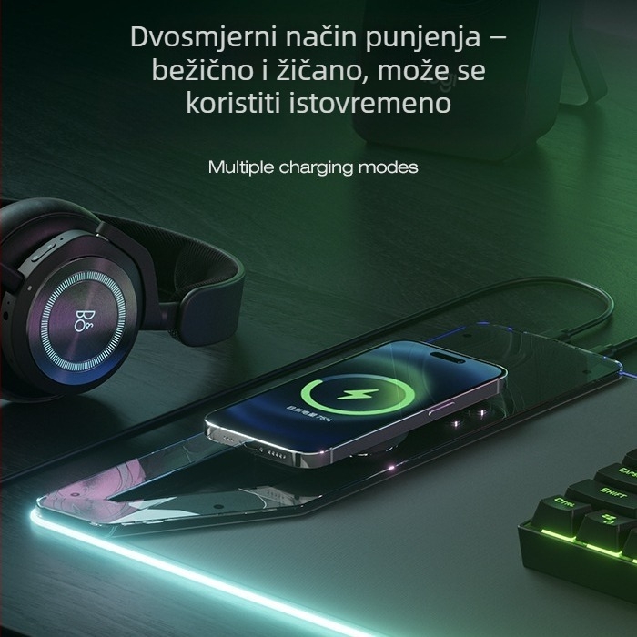 Gaming podloga za miš s efektom osvjetljenja, model k3238, prirodna guma, injekcijsko oblikovanje, mogućnost ispisa logotipa.