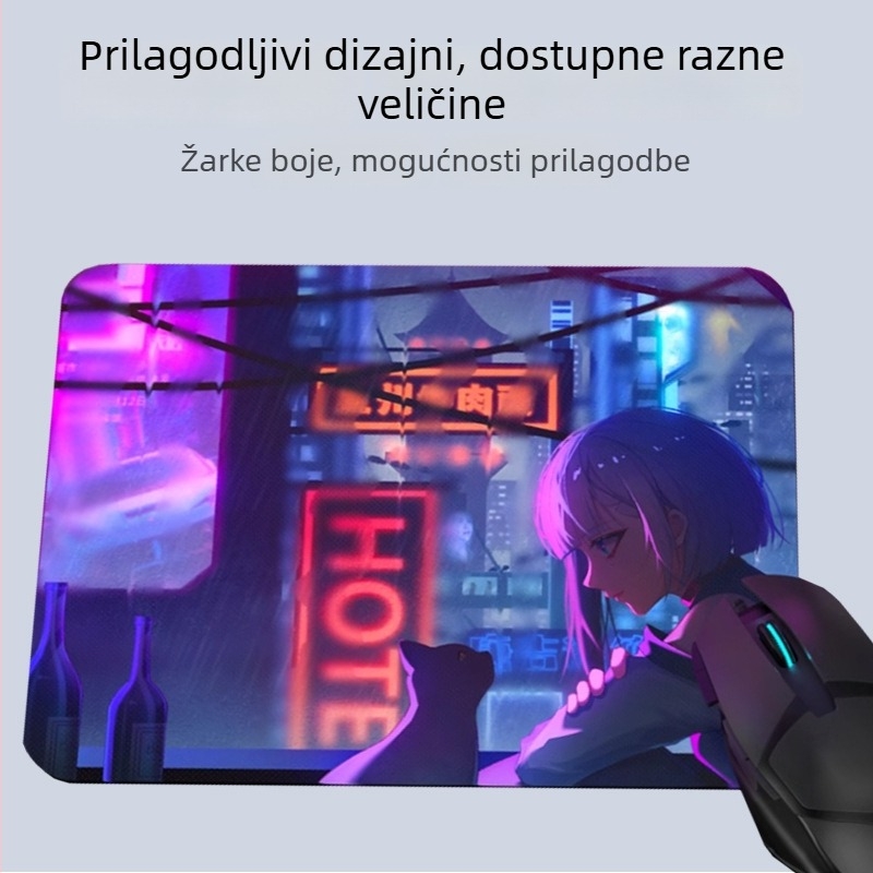 Staklena podloga za miš s punom veličinom, prilagođeni mikro otisci nano premaz, ultra-tanka kaljena staklena ploča za stol