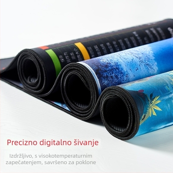 Velika gumena podloga za miš, 400×900×3 mm, protuklizna, strojno obrađivana, stil crtani/igra